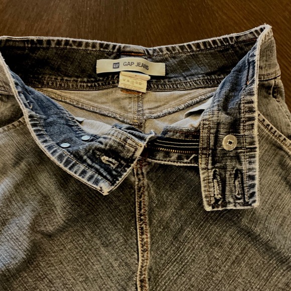 Gap Jeans Womens Vintage 2004 Denim Mini Skirt Blue Crosshatch Wash Size 4 - Picture 9 of 9